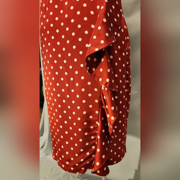 Handmade Red White Polka Dot Dress - Picture 2 of 2